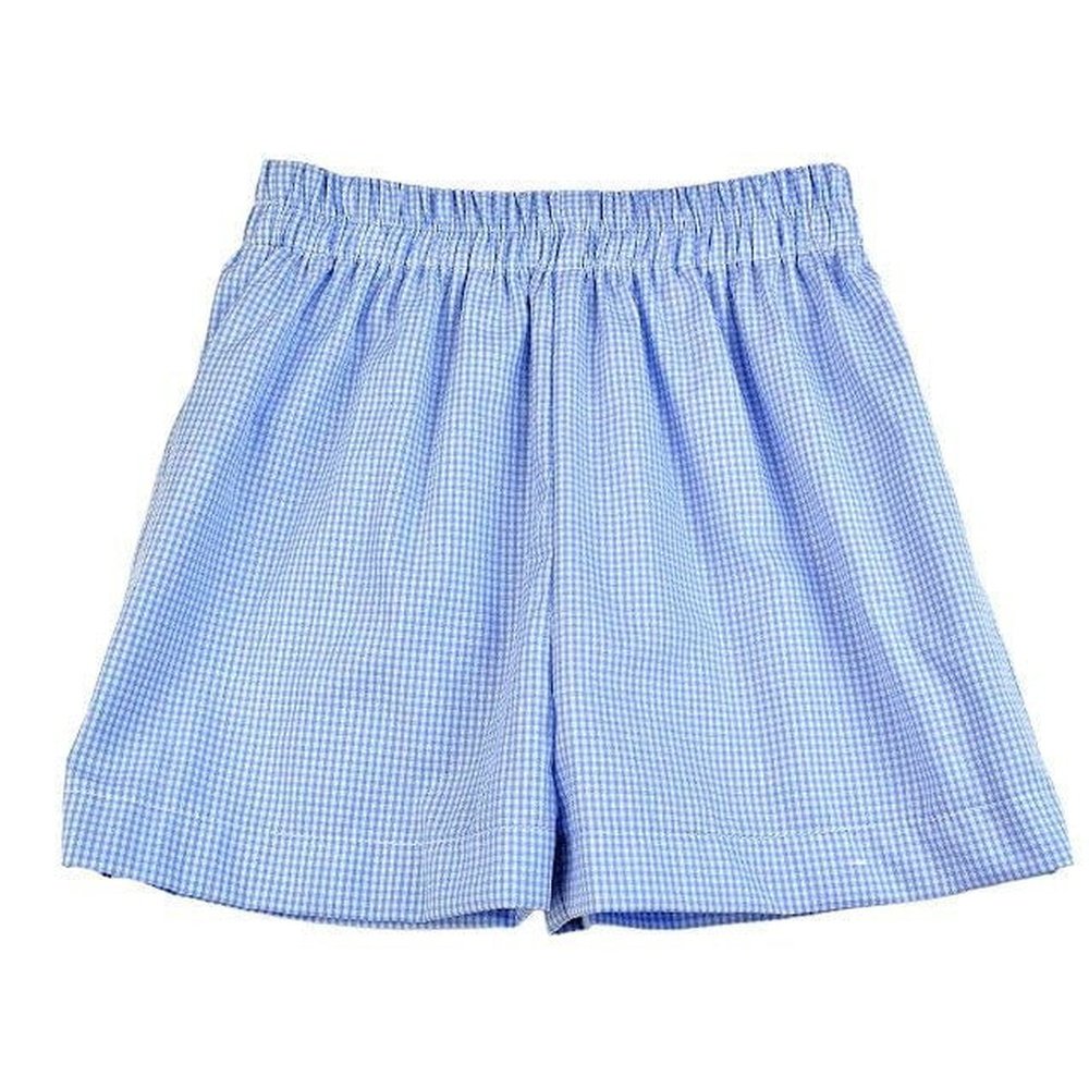Funtasia Too Apparel Funtasia Too Blue & White Check Pleat Front Shirt and Short Set