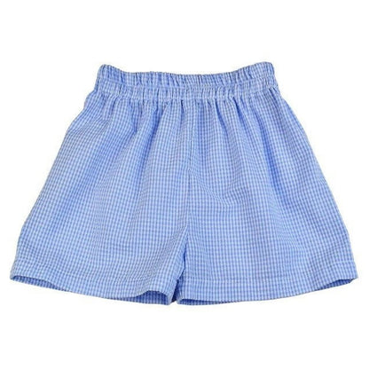 Funtasia Too Boys White & Blue Seersucker Short Set