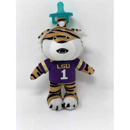 Gamezies LSU Mike the Tiger Plush Pacifier Holder with Detachable Pacifier
