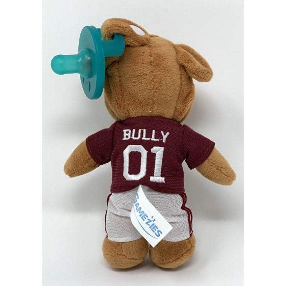 Gamezies MSU Bully the Bulldog Plush Pacifier Holder with Detachable Pacifier