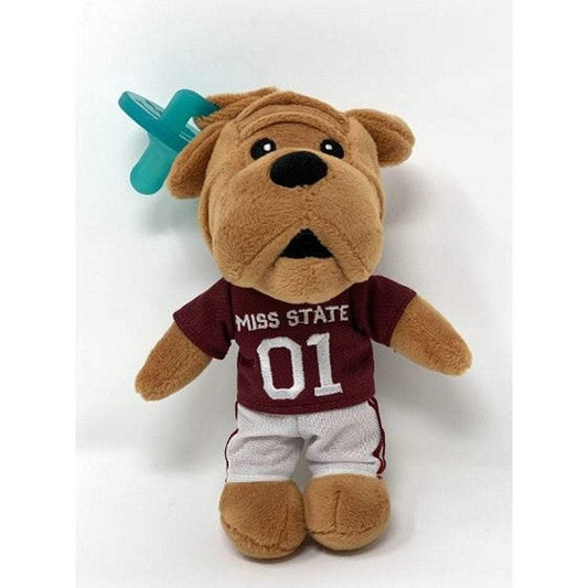 Gamezies MSU Bully the Bulldog Plush Pacifier Holder with Detachable Pacifier