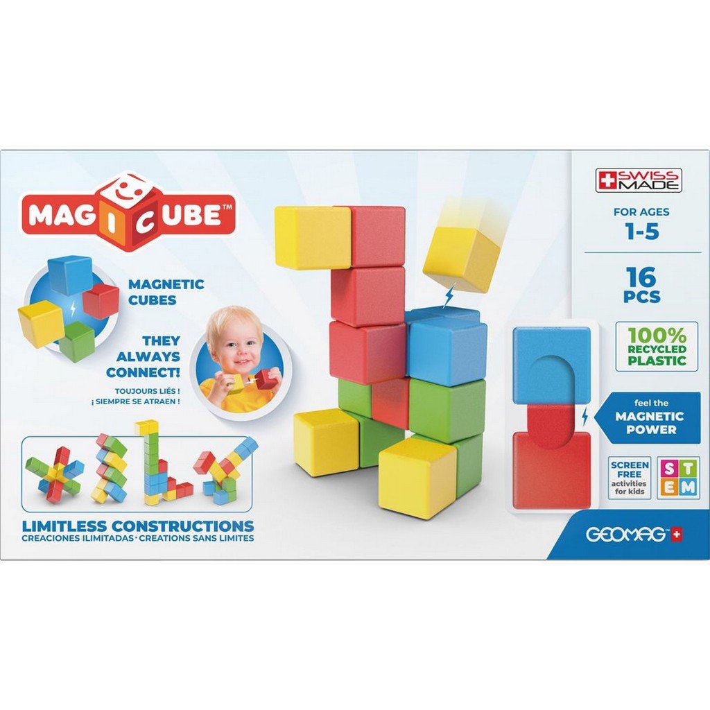 Geomag World Magicubes Full Color Try Me Recycled 16pc