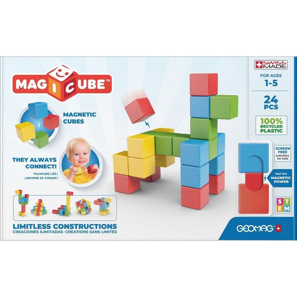 Geomag World Magicubes Full Color Try Me Recycled - 24 pc
