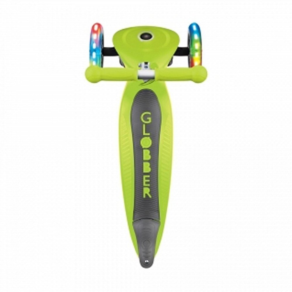 Globber Primo Foldable Lights Scooter Lime Green