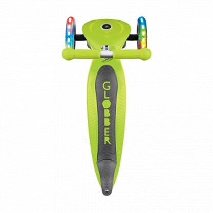 Globber Primo Foldable Lights Scooter Lime Green
