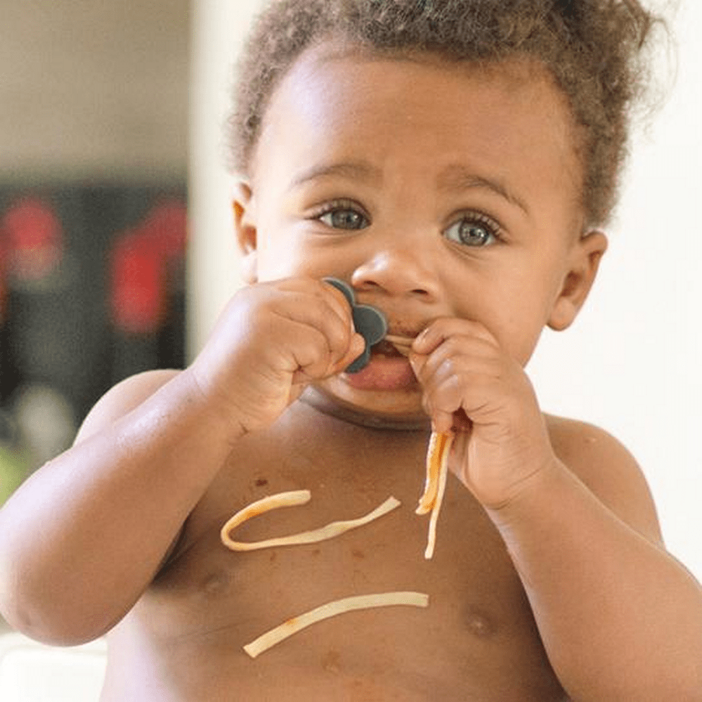 Grabease First Self Feeding Fork and Spoon Set - Orange , BabySupermarket