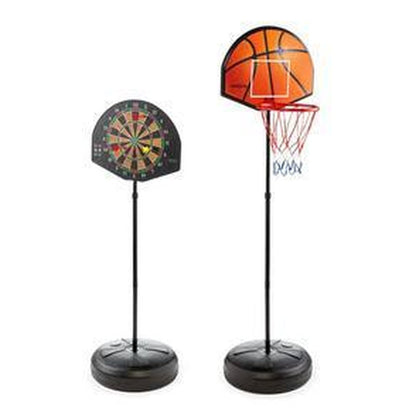 HearthSong 2-in-1 Basketball and Magnetic Dart Game