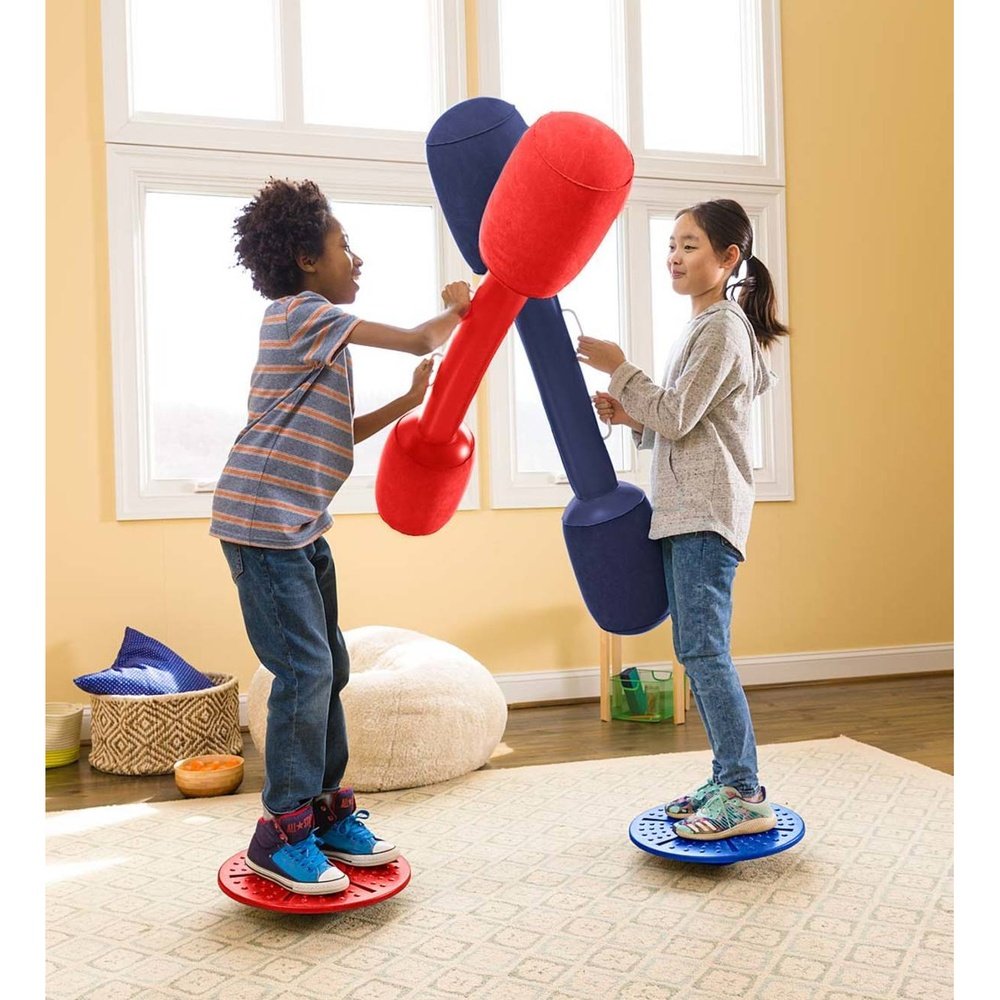 Hearth Song Balance Jousting Set with Inflatable Boppers
