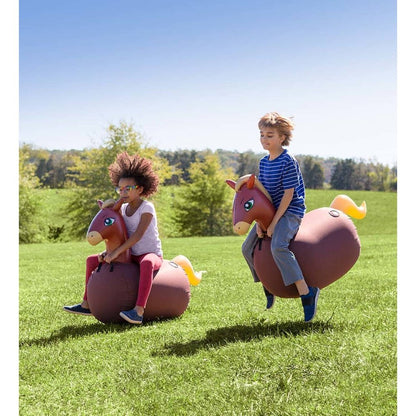 Hearth Song Inflatable Ride-On Hop ‘n Go Horses, Set of 2