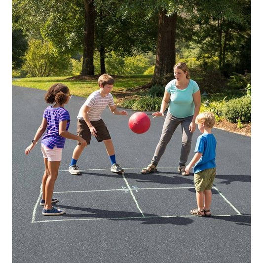 Hearth Song Playground Classic Games Set-Kickball, Hopscotch, and 4-Square