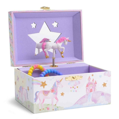 Ikon Design Jewelkeeper Rainbow Glitter Unicorn Musical Jewelry Box