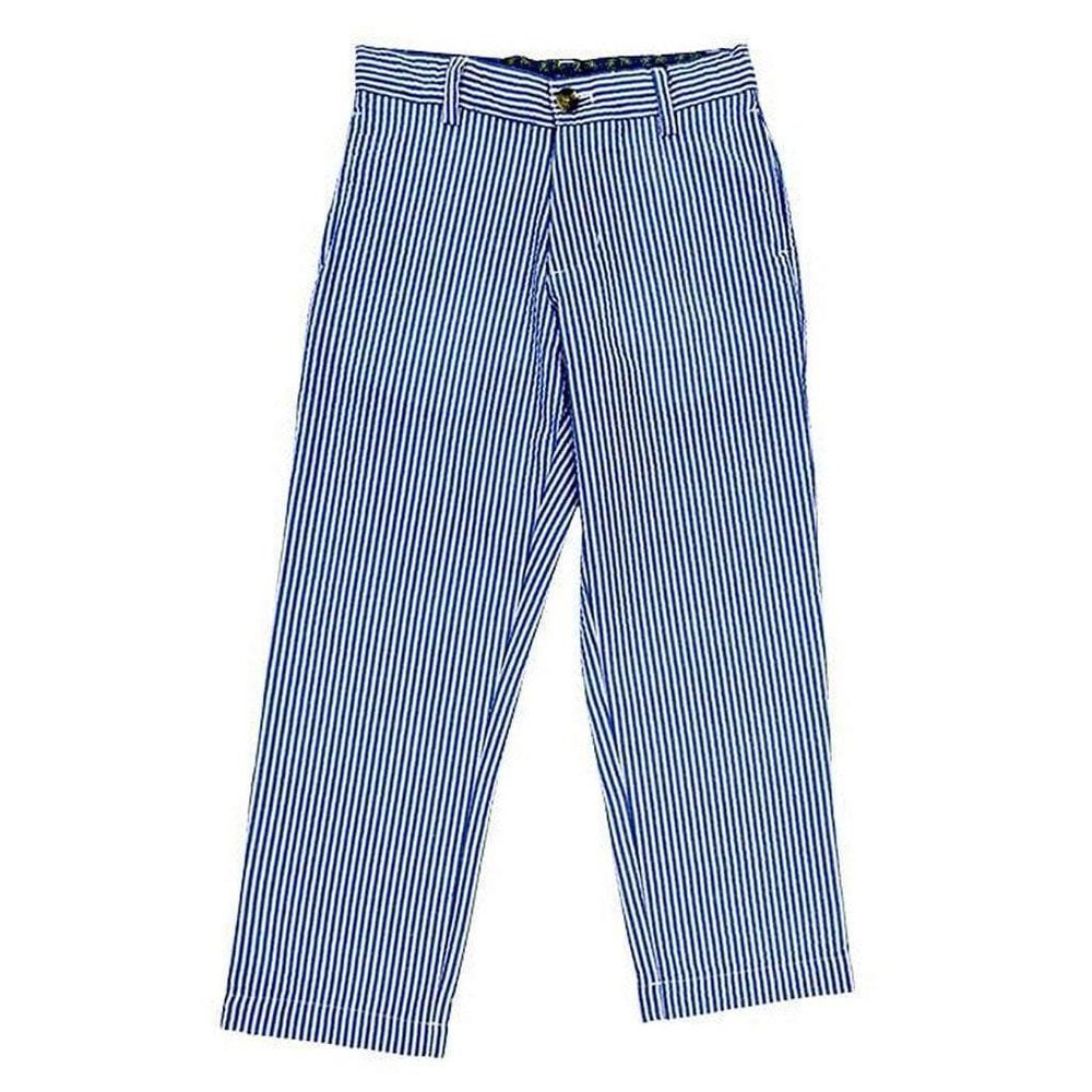J Bailey Boys Champ Pants Blue Stripe Seersucker