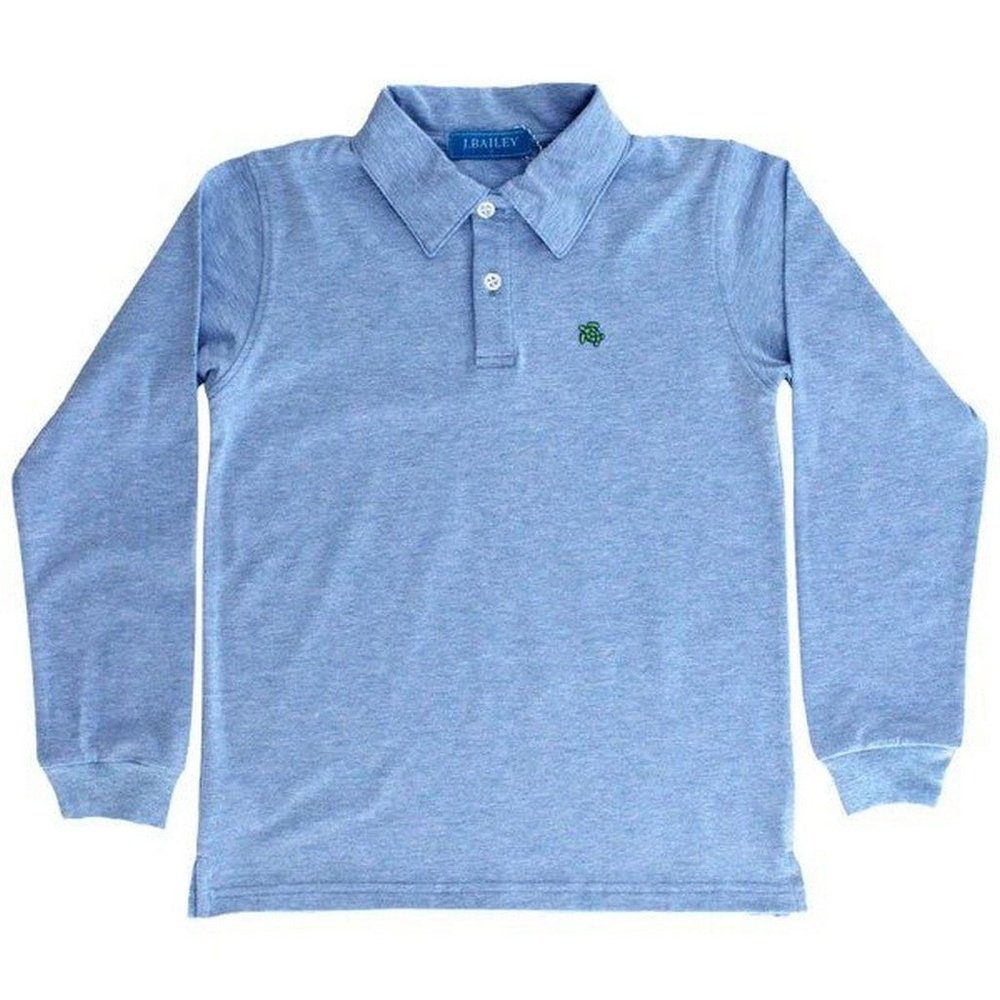 Harry Long Sleeve Polo - Black/Pigeon