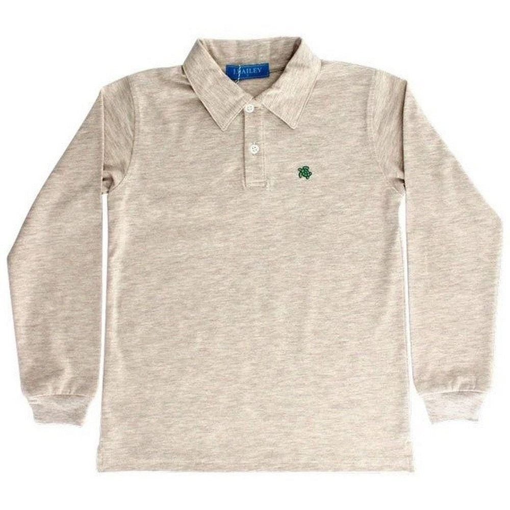 J Bailey by Bailey Boys Harry Long Sleeve Polo Oatmael