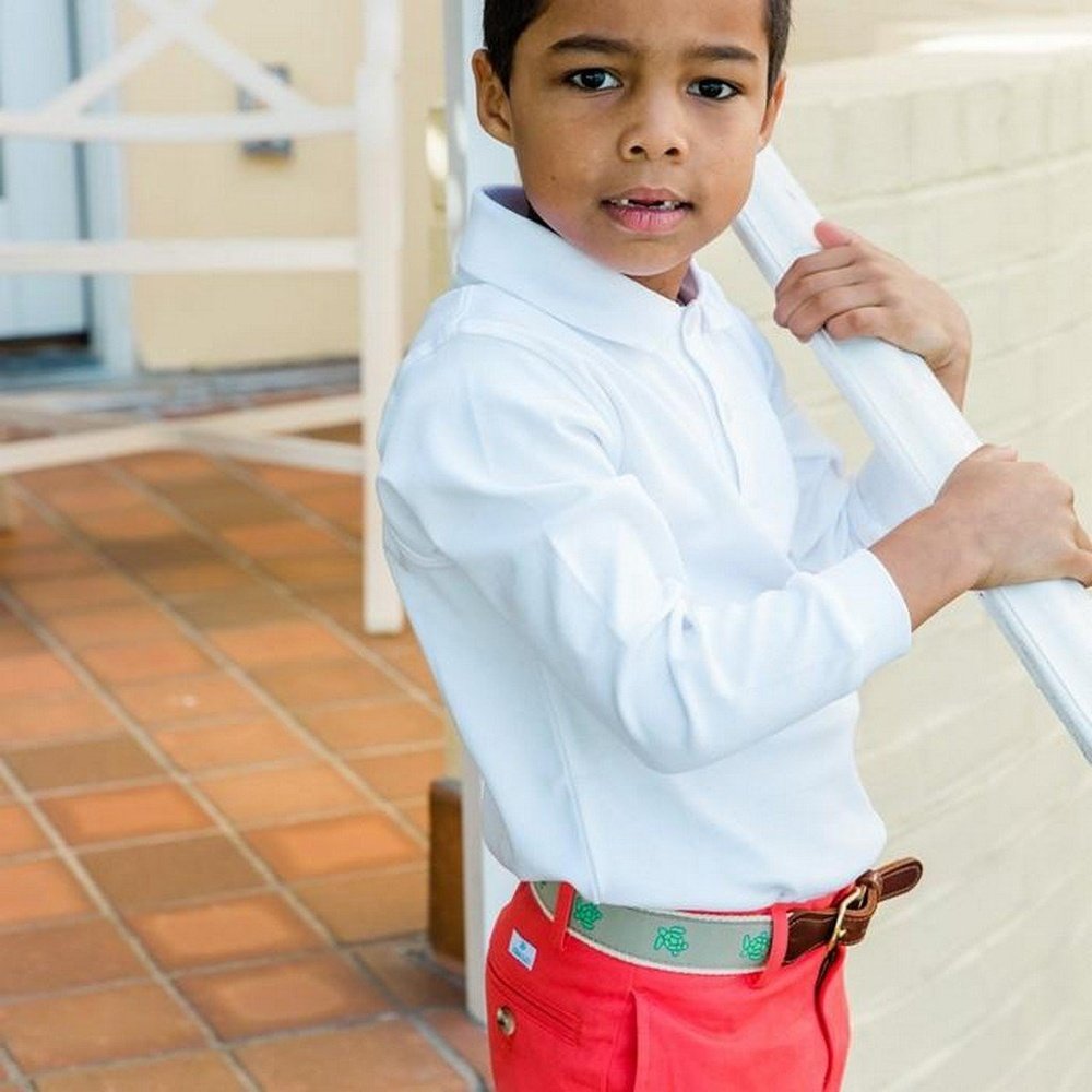 J. Bailey by Bailey Boys Harry Long Sleeve Polo White