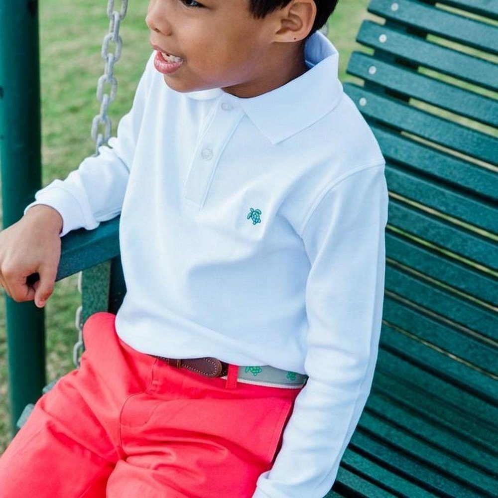 J. Bailey by Bailey Boys Harry Long Sleeve Polo White