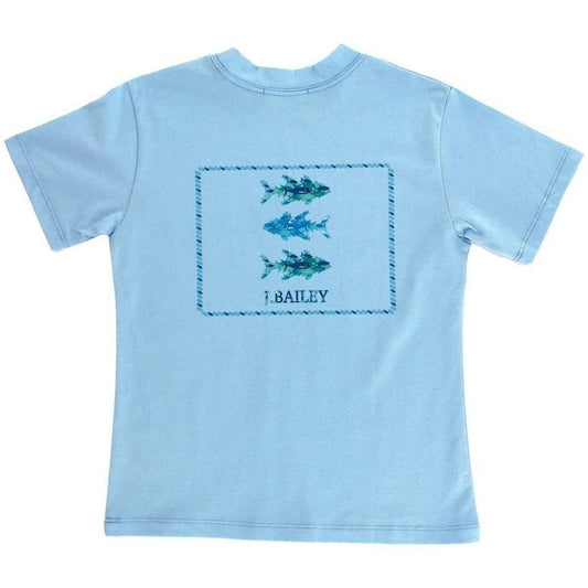 J. Bailey by Bailey Boys Short Sleeve Logo Tee Fish Trio