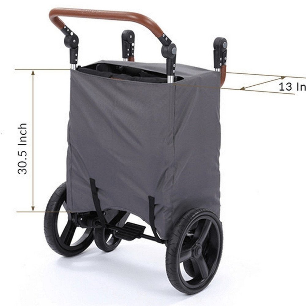 Keenz 7S Premium Stroller Wagon Includes Cooler Bag & Cup Holder Black