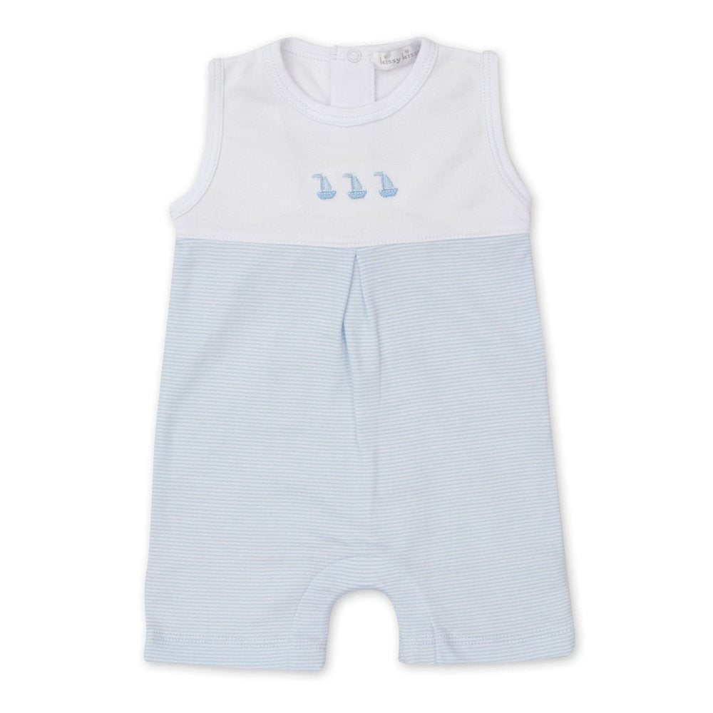 Kissy Kissy Classic Treasures Sleeveless Playsuit with Sailboat Embroidery