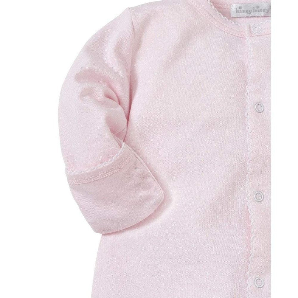 Kissy Kissy Dot Convertible Pink Newborn Gown