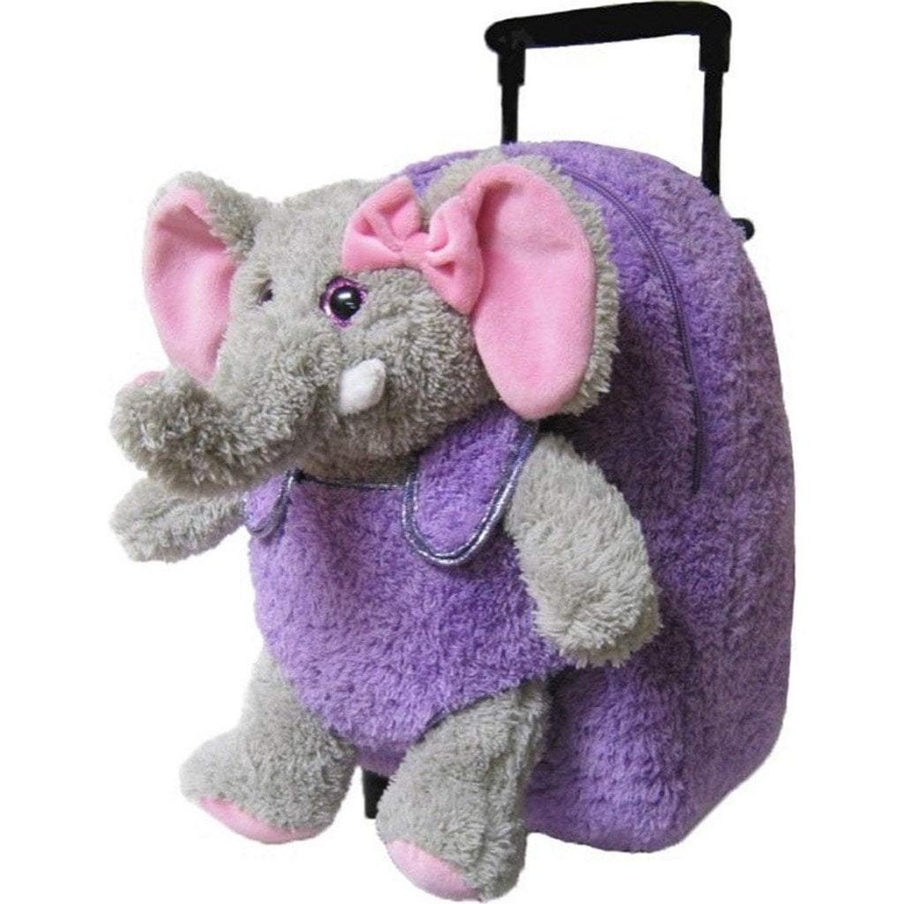 Kreative Kids Purple Elephant Plush Animal Roller Bag