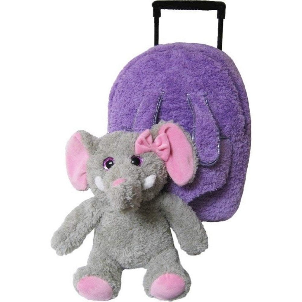 Kreative Kids Purple Elephant Plush Animal Roller Bag