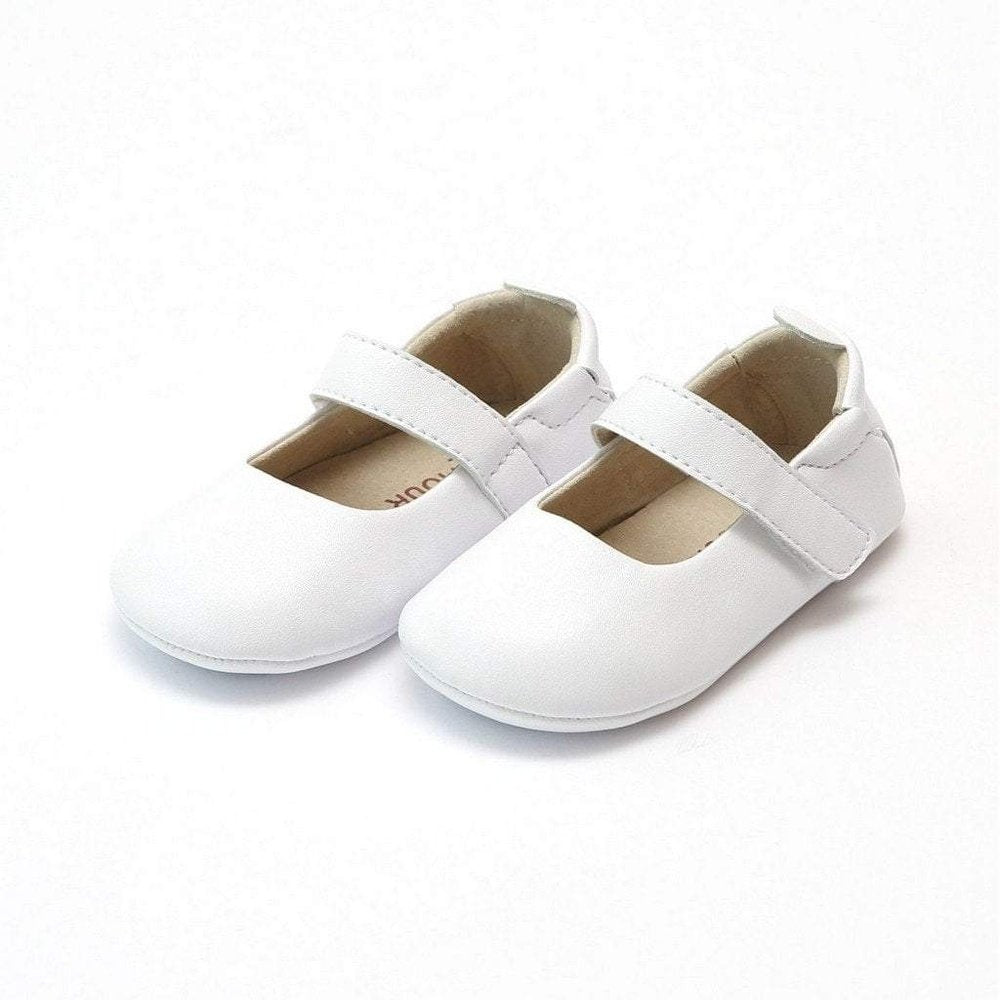 L'Amour Charlotte Plain Mary Jane White Infant Shoe