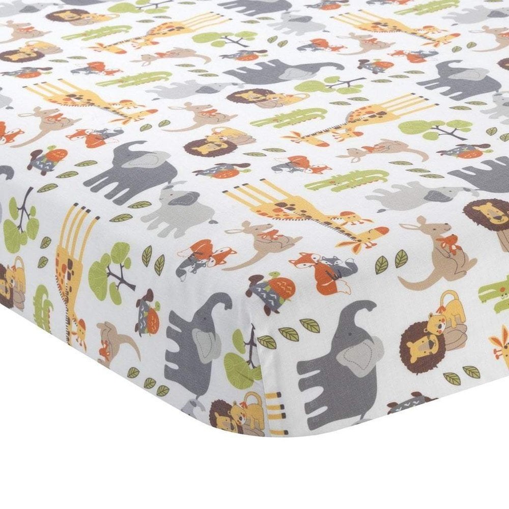 Lambs & Ivy Two of a Kind 4 piece Crib Bedding Set for Baby