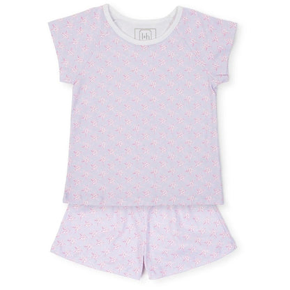 Lila & Hayes Apparel 2 Toddler / Lavender Lila + Hayes Emery Girls Pima Cotton Set Stars by the Sea