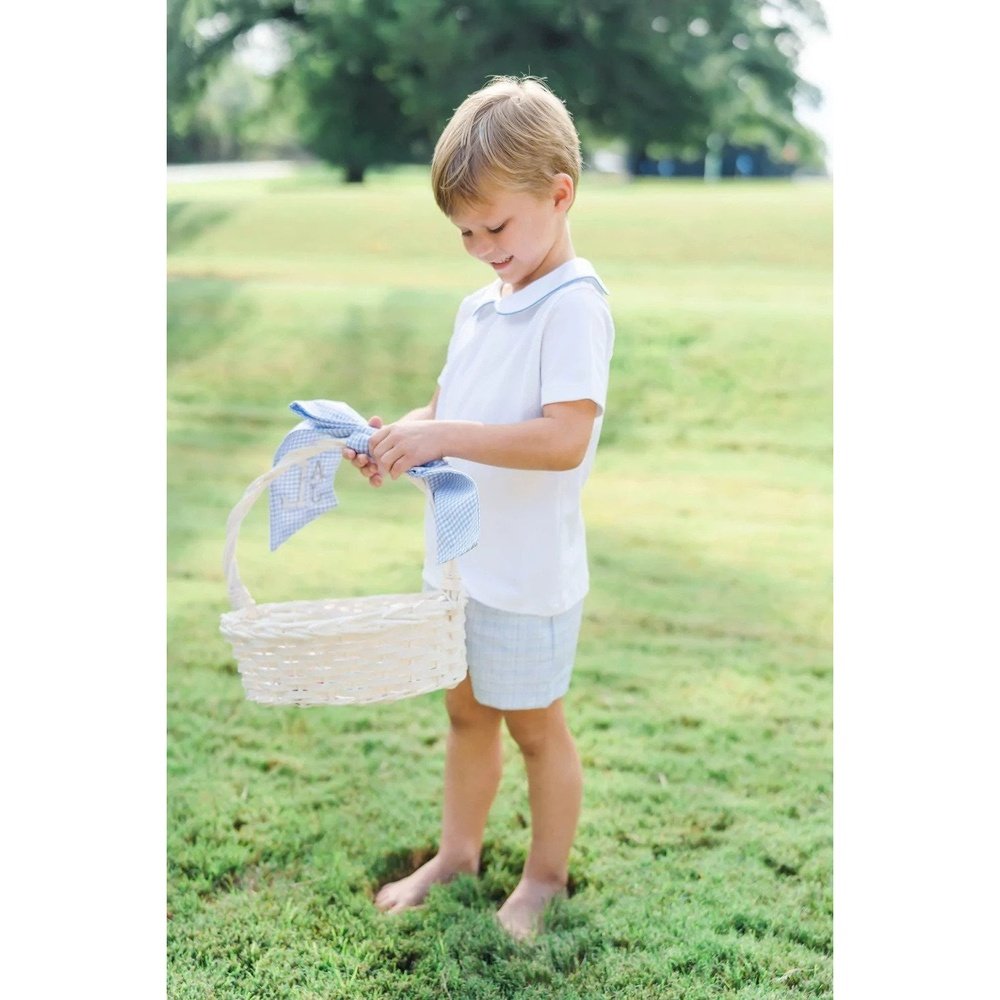 Lila & Hayes Apparel Lila + Hayes Field Boys Pima Cotton Short Set Pastel Plaid