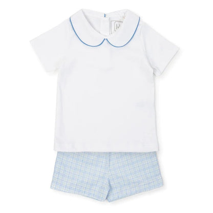 Lila & Hayes Apparel 2 Toddler / Pastel Plaid Lila + Hayes Field Boys Pima Cotton Short Set Pastel Plaid