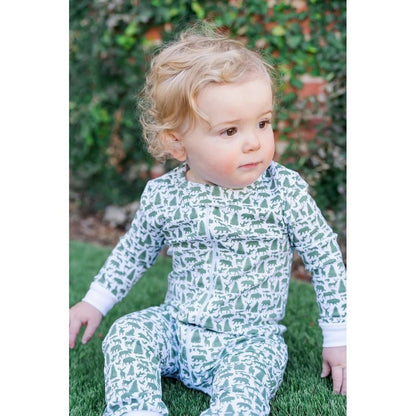 Lila + Hayes Parker Boys' Pima Cotton Zipper Pajama The Great Outdoors