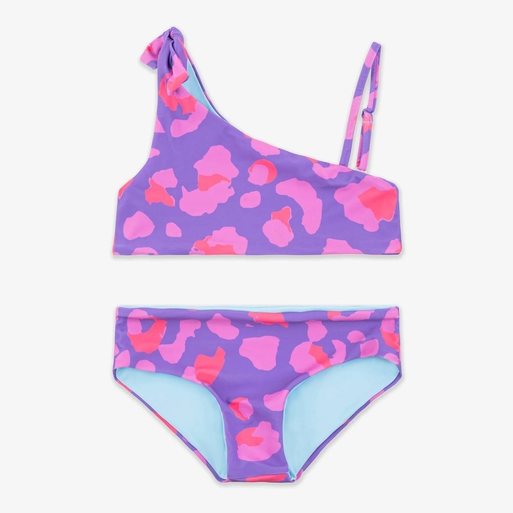 Limeapple Apparel & Gifts 7 / Lavender & Pink Limeapple VICTORIA- Reversible One Shoulder Strap Bikini