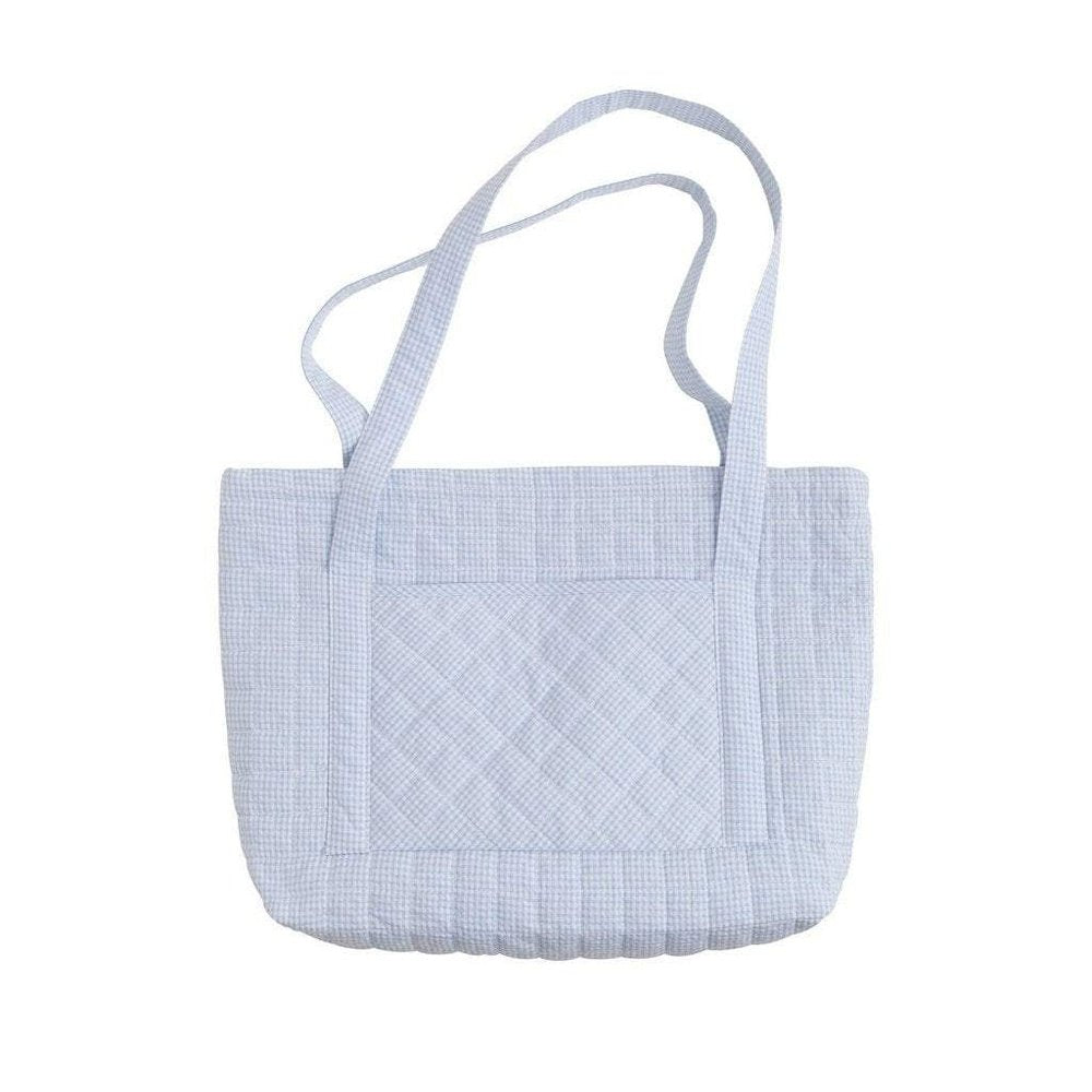 Little English Blue Quilted Tote Bag