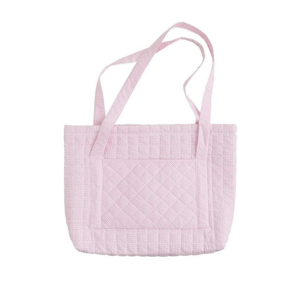 Little English Light Pink Quilted Tote Bag