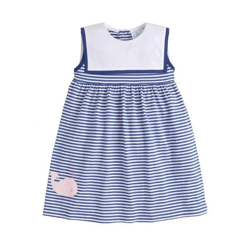 Little English Sailor Applique Dress Whale – Babysupermarket
