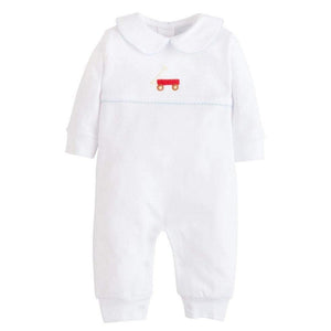 Little English Wagon Crochet Playsuit