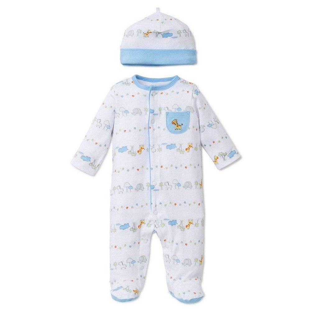 Little Me Fun Safari Infant Baby Footie with Hat