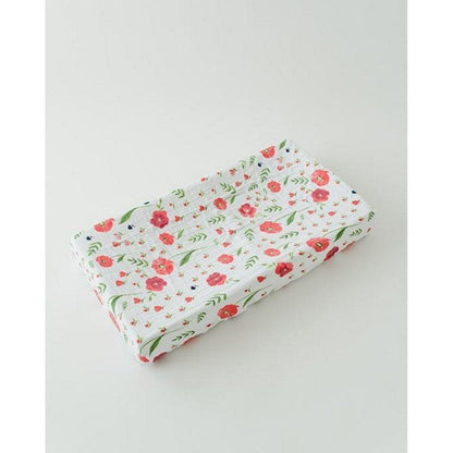 Little Unicorn Cotton Muslin Changing Pad Cover Summer Poppy