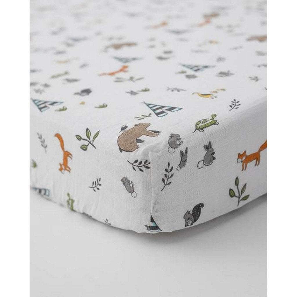 Little Unicorn Cotton Muslin Crib Sheet Forest Friends