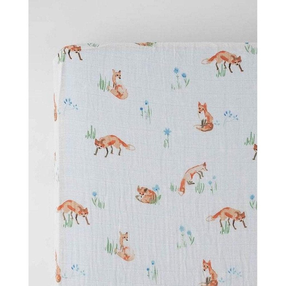 Little Unicorn Cotton Muslin Crib Sheet Fox