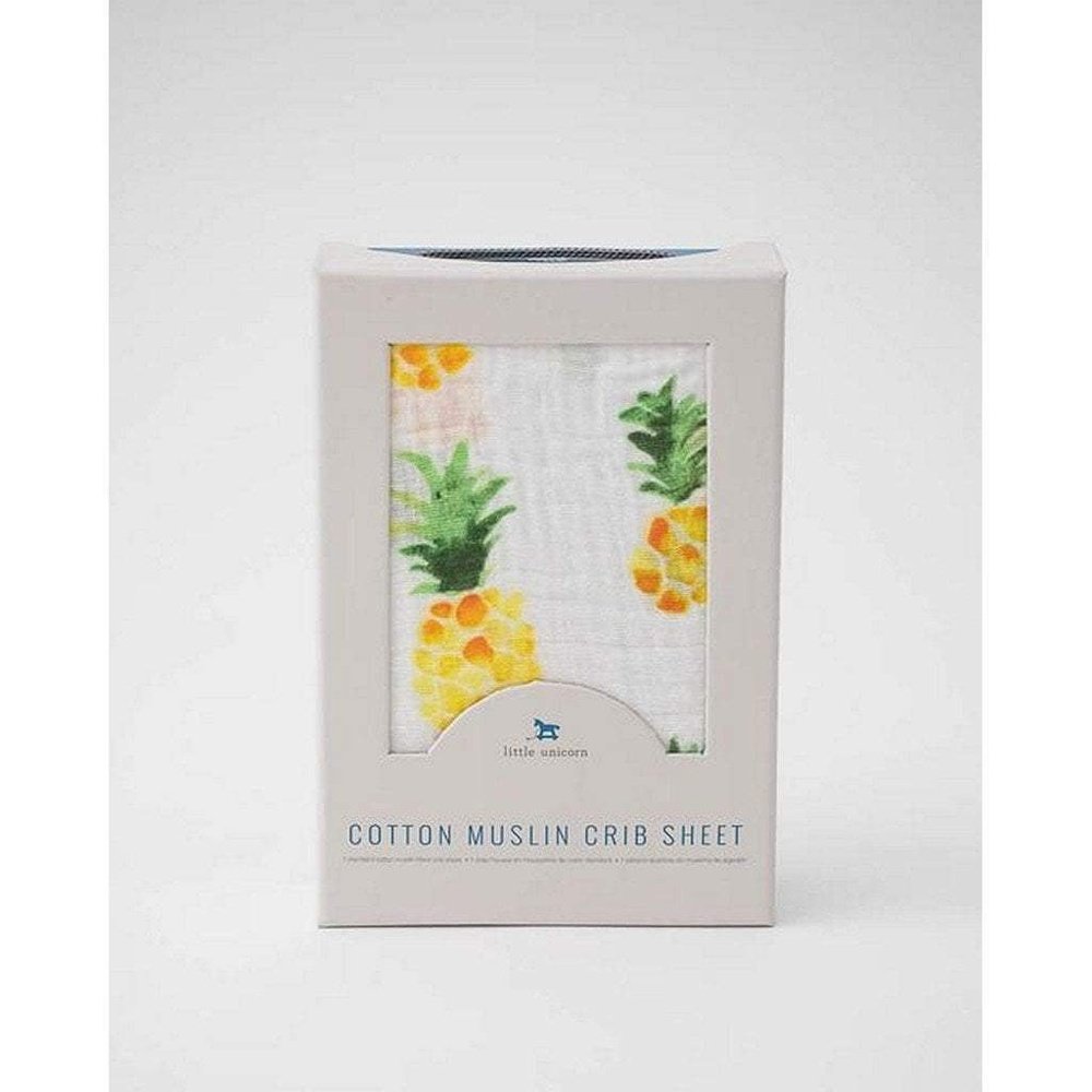 Little Unicorn Cotton Muslin Crib Sheet Pineapple