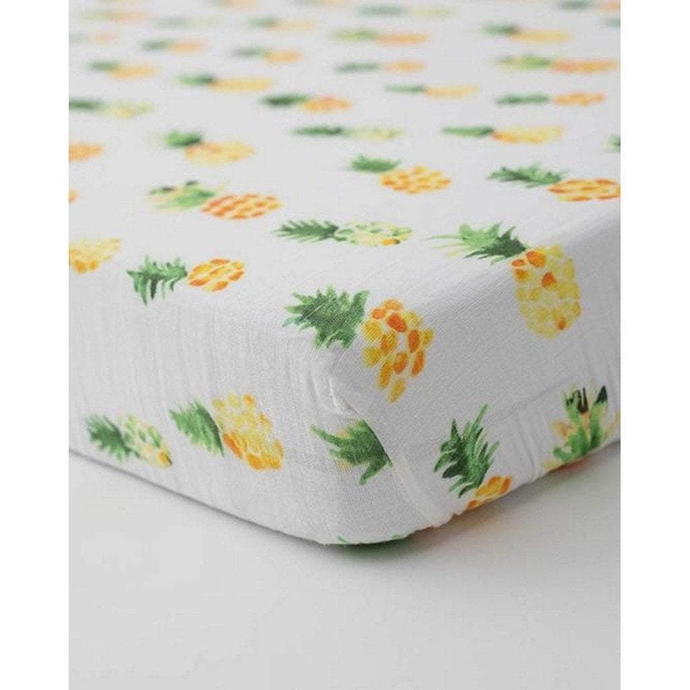 Little Unicorn Cotton Muslin Crib Sheet Pineapple