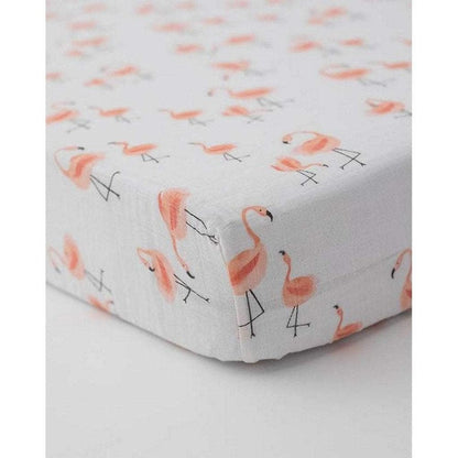 Little Unicorn Cotton Muslin Crib Sheet Pink Ladies