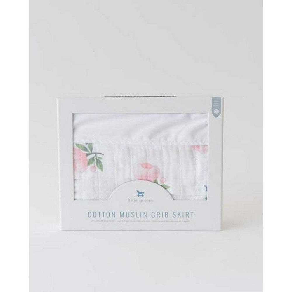 Little Unicorn Cotton Muslin Crib Skirt Berry & Bloom