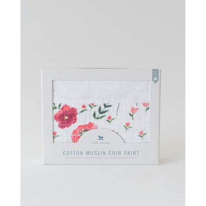 Little Unicorn Cotton Muslin Crib Skirt Summer Poppy