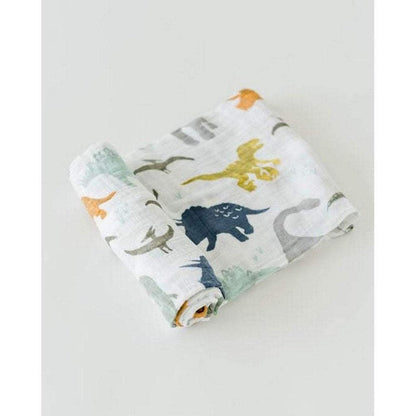 Little Unicorn Cotton Muslin Swaddle Blanket Dino Friends