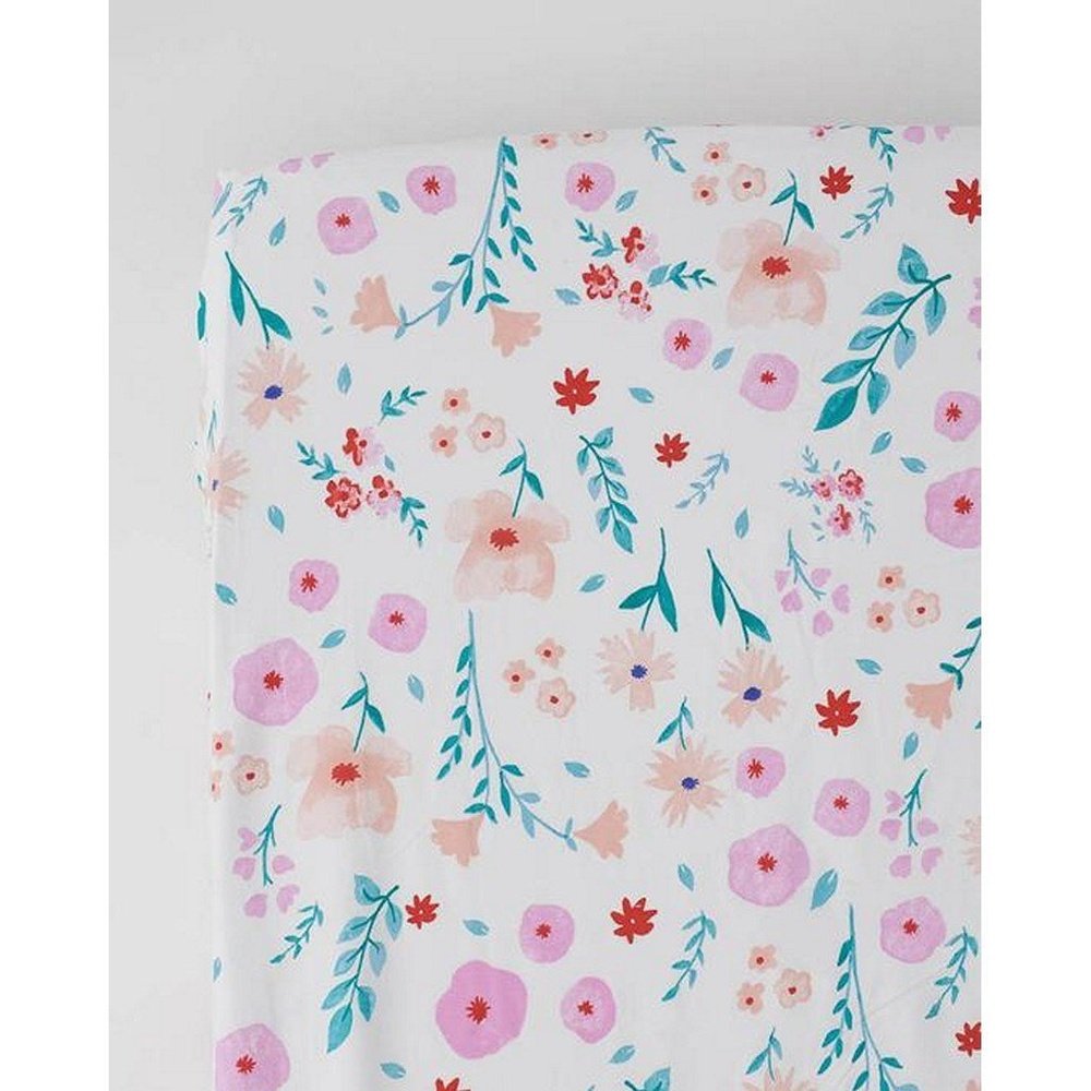 Little Unicorn Cotton Percale Crib Sheet Morning Glory