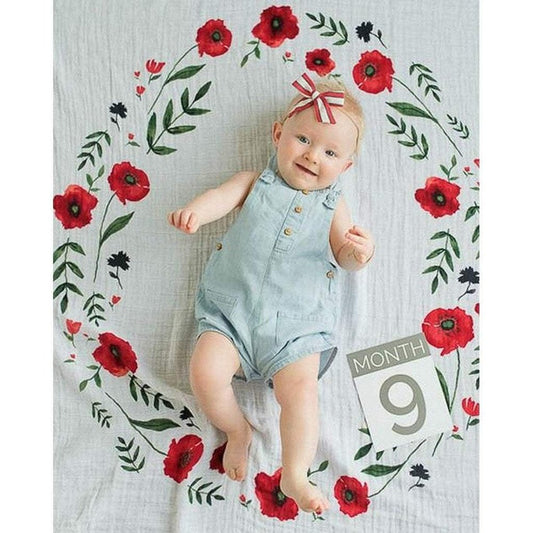Little Unicorn Photo Blanket Summer Poppy