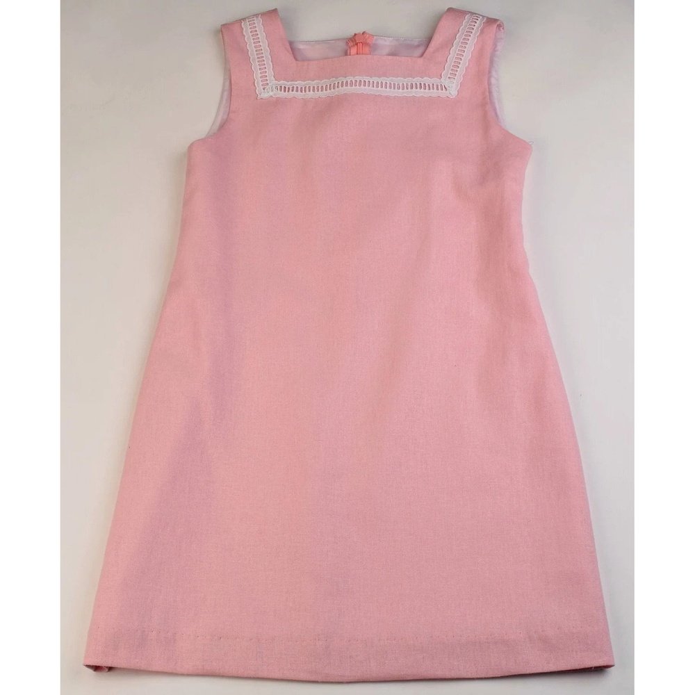 Maggie Breen Apparel 7 / Pink Maggie Breen Pink Linen A-Line Dress